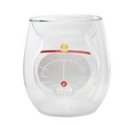 lachineuse - Tasse Chat Doreamon - Verre Double Paroi - Contenance 240 ml - Tasse Café, Thé, Chocolat Chaud, Cappuccino - Mug Déco Manga Japonais - Idée Cadeau Japon Asie