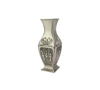 lachineuse - Vase Égyptien 18 cm - Acier Couleur Argent - Objet Déco Égypte Antique - Anubis, Horus, Isis Ailée, Sphinx - Idée Cadeau Souvenir Égypte