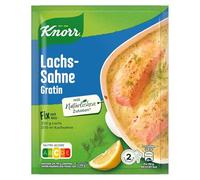 Lachs-Sahne Gratin - Assaisonnement Allemagne pour une préparation Rapide Sans Additifs, Gratin de Saumon à la Crème - 2 portions - Mélange prête dans un instant- Compatible avec Knorr Fix - 28g