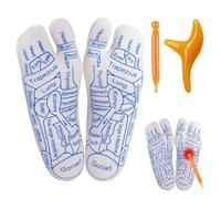 LACHT 1 Ensemble Reflexologie, Chaussette Reflexologie Plantaire Francais, Chaussettes Acupuncture, Chaussette De Massage Des Pieds, Outil De Réflexologie, Soin Des Pieds À Domicile