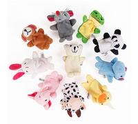 LACHT 10 pièces marionnettes à doigts Marionnettes à Doigts Petit Cadeau d'anniversaire d'enfant Ensemble de Jouets en Peluche pour garçons et Filles Cadeaux pour Noël, Pâques et fête d'enfants