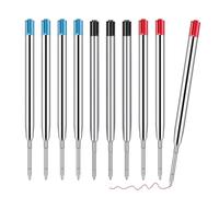 LACHT 10 Pièces Recharges De Stylo Bille Multifonction, 3 Couleurs Adaptées À Différents Scénarios, Recharges Universelles Longueur 9.9 Cm, Recharge Standard Internationale, Pour L'École, Le Bureau