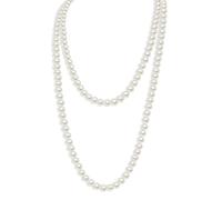 LACHT 1920 Collier de Perles,Long collier en perles d'imitation tendance de style Collier Long de fausses perles pour Mariage Fiançailles 150 cm,Collier des perles blanc,collier