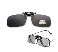 LACHT 2 Pcs Clip Lunettes De Soleil Polarisées, Relevable Et Ultra Léger, Surlunettes De Soleil, Clip Solaire, Homme, Femme, 100% Anti-Uv, Certifié Ce