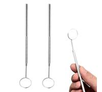 LACHT 2 Pièces Kits dentaires Plaque Hygiène Scanner Crochet Choisir détartreur avec set Miroir Dentaire en Acier Inoxydable Inspection des Dents Bouche en Acier Inoxydable Miroir Dentiste