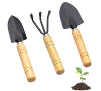 LACHT 3 pcs ensemble Mini-Outils De Jardinage,Comprend Une Bêche, Un Râteau À Griffes Et Une Pelle pour La Plantation Et L'entretien - Idéal pour Les Pots De Fleurs Et Les Plantes D'intérieur