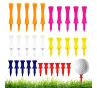 LACHT 30 PCS Kofull Tees de Golf Couleurs mélangées Couvercle Plastique Durable Practise Golf Tee avec tête en Caoutchouc,6 tailles