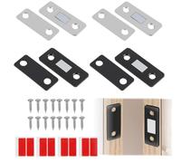 LACHT 4 Pièces, Aimant Porte Placard, Aimant Placard, Aimant Pour Porte De Placard, Loquet Magnétique Ultra Mince, Fermeture Silencieuse, Pour Armoire Et Tiroir