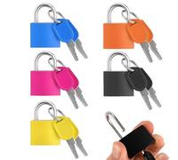 LACHT 5 Pièces Lucchetti per Valigie con Chiavi Mini Lucchetti in Colorato Piccolo Bagagli Lucchetto Lucchetto Armadietto Lucchetto Valigia Aereo per Borse da Viaggio Palestra Armadietto