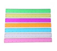 LACHT 7 Pièces Règle, 30 cm Coloré Règle en Plastique Règle Plate Transparente pour École Bureau Maison (7 Couleurs)