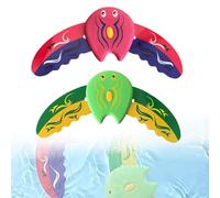 LACHT Jouets de Piscine,2 PCS Glider sous-Marin,Jouets de plongée, Jouets de Piscine, il Suffit d'appuyer sur celui-ci sous la Surface l'eau et il se déplace comme Un Petit Poisson, Rouge et Vert