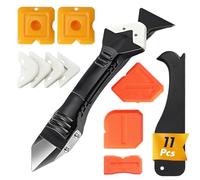 LACHT Lot De 11 Pièces Pour Le Lissage Des Joints, Joints Parfaits Grâce À Des Bords Très Droits, Extracteur De Joints En Silicone, Idéal Pour Les Mastics Tels Que L'Acrylique Silicone