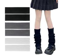 LACHT Lot De 3 Paires De Jambières Tricotées, Bottes Jambiere, Genouillères Chaudes Pour Bottes D'Hiver, Chaussettes Longues Tendance Pour Femme, Jambières Au Crochet Kawaii Des Années 90 Pour