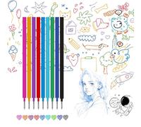 LACHT Lot De 9 Recharges Compatibles Avec Les Stylos Gel Legami, Hauteur 13 Cm, Pointe 0,7 Mm, Conception Améliorée Et Durable, Longueur D'Écriture 250M, Recharge Legami Stylo Effacable, 9 Couleurs