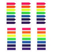 LACHT Marque page adhésif couleur fonce,840 Pièces Petits Marqueur de Page Onglets d'Index Marquer les Signets, 8 x 45 mm, 6 Ensembles, 7 Couleurs