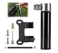 LACHT Mini Pompe À Vélo Portable en Aluminium, avec Trou d'air De Conversion, Pompe De Basket-Ball, À Air Haute Pression 120 Psi, De Route, pour Vélo De Route, VTT Et Ballon