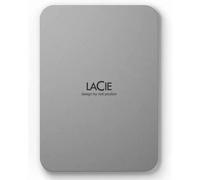 LaCie Mobile Drive STLP2000400 - Disque dur - 2 To - externe (portable) - USB 3.2 Gen 1 (USB-C connecteur) - lune argentée - avec 3 ans de Seagate Rescue Data Recovery