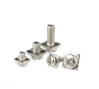 L'acier inoxydable T boulons à tête carrée Vis de bornier à tête carrée M3-M5 en acier inoxydable avec rondelle carrée, 10/30/50 pièces(30Pcs,M3.5x10x7)