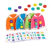 Lacing Toy For | Sewing Cards Kids To Learn Basic Life Skills,Fine Motor Skills Toys Kids, Button Card Game Experiencing Real Feeling Of Buttons