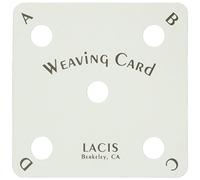 Lacis Lot de 25 Cartes à Tisser, Blanches, 5,1 cm