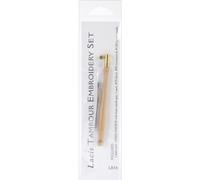 Lacis Tambour Aiguille Set W/Wood Handle-Trois Aiguilles