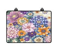 LACIYISON Couvercles de cuisinière électrique à imprimé floral mandala bohème, résistant à la chaleur, sans plis, verre en céramique, induction, plaque de cuisson, tapis de séchage plat pour appareils