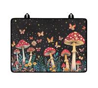 LACIYISON Housse de protection pliable pour cuisinière électrique, motif champignon, papillon et fleur, résistante à la chaleur, tapis antidérapant pour cuisinière et décoration de cuisine