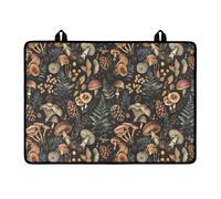 LACIYISON Housse de protection pour cuisinière électrique en verre résistant à la chaleur - Motif feuilles de champignon - 53,3 x 73,7 cm