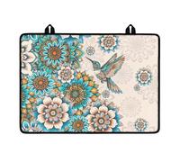 LACIYISON Housse de protection pour cuisinière électrique, motif colibri, mandala bohème, résistante à la chaleur, imperméable, résistante à la chaleur, tapis de barbecue sous Blackstone