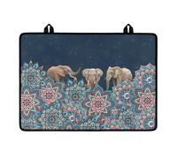 LACIYISON Housse de protection pour cuisinière électrique, motif éléphant mandala, bohème, résistante à la chaleur, imperméable, résistante à la chaleur, sous la plaque de barbecue Blackstone