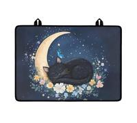 LACIYISON Housse de protection universelle pour table de cuisson motif chat, lune, étoiles, marguerites, papillons, multi-usages, pour cuisinière de camping-car, avec boucles de suspension pour