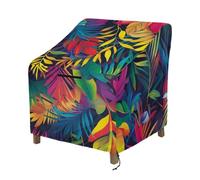 LACIYISON Housses de chaise de patio à motif de feuilles tropicales, imperméables, robustes, faciles à installer, grande housse pour meubles d'extérieur, 73,7 x 83,8 x 91,4 cm