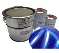 Lackpoint Ensemble 1 litre peinture voiture 2K Bleu nuit 2 Métallique Sans vernis transparent Trend