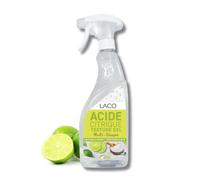 Laco - Gel Nettoyant à l’Acide Citrique 750ml - Détartrant Multi-Usages Naturel, Spray Anti-Calcaire, Anti-Rouille, Cuisine, Salle de Bain et Appareils Ménagers - Sans Parfum ni Colorant