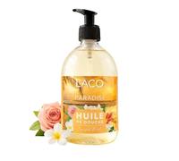 LACO Huile de Douche Paradise Rose & Jasmin 500 ml - Nourrissante | Texture riche qui se transforme en mousse légère, Laisse un voile doux sur la peau, Nettoie en douceur, Usage quotidien