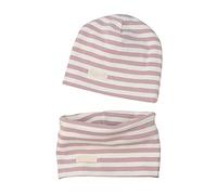 LACOFIA Ensemble Bonnet et Écharpe de Naissance Casquette Super Douce 100% Coton pour Enfants Foulards Bandana et Chapeaux Tricotés pour Bébé Fille Rose 7-24 Mois