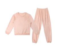 LACOFIA Ensembles de Pyjama Polaire Enfant Fille Hiver 2 Pièce Vêtements de Nuit à Manches Longues Enfant Loungewear Chaud Rose Clair 3-4 ans/100