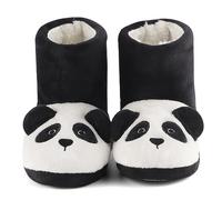 LACOFIA Pantoufles Enfant Bottes de Maison Chaussons Antidérapantes pour Animaux d'hiver en Peluche Enfant Filles Panda 23/24