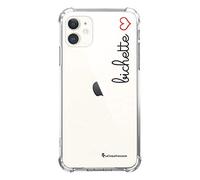 Lacoquefrancaise Coque Compatible avec iPhone 11 Silicone Coins antichocs Solide Protection complète Resistant Transparente Bichette Motif Ecriture Tendance