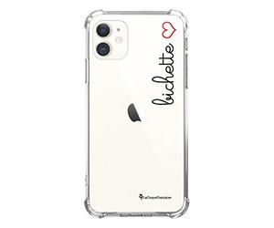 Lacoquefrancaise Coque Compatible avec iPhone 11 Silicone Coins antichocs Solide Protection complète Resistant Transparente Bichette Motif Ecriture Tendance