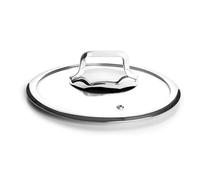 Lacor - 15304 - Couvercle de casserole de buffet, verre trempé, acier inoxydable 18/10, sortie de vapeur, anneau de protection en acier inoxydable, compatible avec les casseroles de même diamètre, Ø24cm