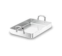 Lacor 20555F Plat à Rôtir 55 cm, Argent