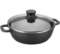Faitout Fonte Avec Couvercle En Verre 32 Cm Noir Lacor