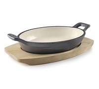 Lacor 25840 - Casserole ovale, aluminium, gris dégradé, 21'7x15 cm