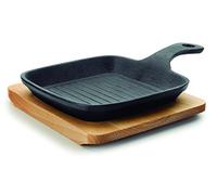 Lacor 25876 - Magma - Mini grill, 21 x 13,5 x 2,5 cm, noir | Ustensile professionnel durable; conçu pour un rendement optimal y nettoyage rapide et facile au lave-vaisselle