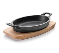 Lacor Casserole ovale 25883 en fonte Base Magma 21,7 x 15 cm Noire