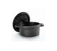 LACOR 25910 FAITOUT AVEC COUVERCLE ROND ALUMINIUM FONDU NOIR 10 CM