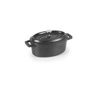 LACOR 25912 - Casserole Ovale en Aluminium moulé 11,5x7,5 cm - Noir | Fabriqué en acier inoxydable de qualité alimentaire; haute résistance à la corrosion et usure quotidienne