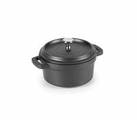 Lacor Faitout 25915 en aluminium fondu noir avec couvercle rond 14 cm