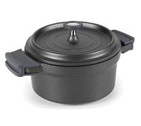 LACOR 25921 - Gratin avec Couvercle en Aluminium moulé 20 cm - Noir